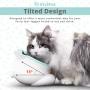 ViviPet Raised Ceramic Cat Water Food Big Head Bowl Dish, Tilt Angle Protect Cats Spine, Stress for Cat