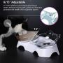 Double Dog Cat Bowls with Raised Stand, Dog Cat Food and Water Bowls, 15 Degree Tilted Pet Bowl Stress-Reduce Neck Pain for Cats and Small Dogs