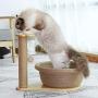 Sisal Cat Tower, Scratching Post, Kitten Tree, Pet Indoor Activity Center, with Bowl Shape Sleep Basket and Hanging Ball, Used for Grinding Claws of Kittens