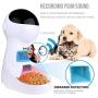 Iseebiz Automatic Cat Feeder 3L Pet Food Dispenser Feeder for Medium and Large Cat Dog——4 Meal, Voice Recorder and Timer Programmable,Portion Control