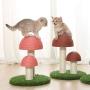 JAYLINNA Mushroom Cat Scratching Post Mini Cat Scratcher Small Cat Tree House Traning Toys for Cats Kittens Small Animals