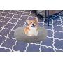 Mind Reader Plush Faux Fur Donut Pet Cuddler, Shaggy Round Comfortable Bed for Dogs, 23'' x 23'', Gray