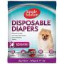 Simple Solution True Fit Disposable Dog Diapers for Female Dogs; Super Absorbent with Wetness Indicator