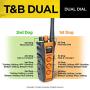 Dogtra T&B Dual Dial Dog Remote Training and Beeper Collar - 1.5-Mile-Long Range, Sports Upland Hunting, Fully Waterproof, Rechargeable, Static, Locate - Includes PetsTEK Trainer Clicker