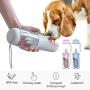 KuraMart Portable Dog Pet Travel Water Bottle Leak-Proof Drinking Cat Cup with 3PCS PP Conton Filter & Pet Dog Poop Bag Dispenser with 3 Rolls Waste Bags for Pets Outdoor Walking Hiking Travel