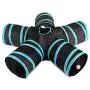Pet Toys Cat Tunnels for Indoor Tube Cat 5 Way Peek Hole Toy Ball Cat Extensible Collapsible Cat Play Tent Interactive Toy Maze House Suitable for Animals Such as Puppy Rabbit Kitten (Blue & Black) Pet Toys Cat Tunnels for Indoor Tube Cat 5 Way Peek Hole Toy Ball Cat Extensible Collapsible Cat Play Tent Interactive Toy Maze House Suitable for Animals Such as Puppy Rabbit Kitten (Blue & Black)