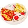 snow keychain Pet Snuffle Mat for Dogs Nosework Feeding Mat Nosework Blanket 2 in 1 Dog Bed Mat Durable Puzzle Toys,Machine Washable Pizza Shape(20x20in)