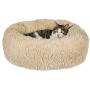 Qucey Dog Cat Bed Soft Comfortable Faux Fur Donut Cuddler, Self-Warming Fluffy Dog and Cat Calming Cushion Bed with Non-Slip Bottom for Joint-Relief and Improved Sleep