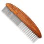 2021New Premium Handmade Dog Comb for Easily Removes Tangles and Knots. Cat Comb for Removing Matted Fur. Best Pet Grooming Tool with Rounded and Smooth Ends Teeth and Beautifully Crafted Wooden Handle.