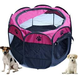 Horing Pop Up Tent Pet Playpen Carrier Dog Cat Puppies Portable Foldable Durable Paw Kennel