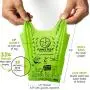 Compostable Dog Poop Bag, Small Size Pet Waste Bags with Handles for Small Dog Breeds. Biodegradable Poop Bags for Dogs, Unscented, Plant-Based. Highest ASTM D6400. (60 Count / 4 Refill Rolls)