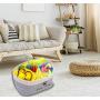 Geyecete Cotton Rope Dog Box for Toys with Handle for Baby Laundry Basket Cat/Dog Toy Storage Blanket Storage Natural Woven Basket Pet Toy Storage Boxes-Cat