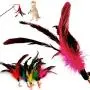 ocijf179 Cat Teaser Replacement Head Pet Cat Kitten Teaser Bell Feather Wand Funny Interactive Toy Replacement Head - Blue ocijf179 Cat Teaser Replacement Head Pet Cat Kitten Teaser Bell Feather Wand Funny Interactive Toy Replacement Head - Blue