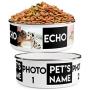 Personalized Dog Bowls for Food or Water (Small - 20oz | Medium - 30oz | Large - 40oz) - Design with Your Pets Photo and Name - Custom Stainless Steel Enamel Dog Bowl with Lid