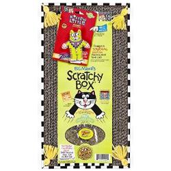 Petmate FATCAT Big Mamas Scratchy Box Cardboard Cat Scratcher, Catnip Toy Included