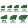 Purrdy Paws 40-Pack Soft Nail Caps for Dogs Claws Green Glitter