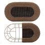D+ Garden Fun Stackable Cat Condo for Indoor Cats - Interactive Play Rattan Cat House for Indoor Cats Kitty, Pet Friendly Top/Side House Entry, Cat Bed Enclosed