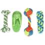Sempurna Knotted Woven Pet Dog Toy,Eco-Friendly Cotton Rope Toys, Durable Cotton Dog Rope Toys and Pets Puppies Teething Rope Interactive Toys for Large and Medium/Small Dog Training