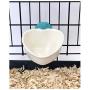 Choco Nose C607 Small Dog Cat Rabbit Food Bowl. Pet Wire Cage Removable Feeder Cute Mini Heart Shape Crate Animal Feeding Crock Water Dish Puppy Bunny Guinea Pig Chinchilla Bird BPA-Free