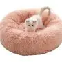 VIAGE Premium Shag Vegan Fur Soft Plush Donut Dog Bed, Soft and Warm Pet Bed for Dogs & Cats Indoor Snooze Sleeping Cozy Kennel (Donut Small 23, Pink Bed) VIAGE Premium Shag Vegan Fur Soft Plush Donut Dog Bed, Soft and Warm Pet Bed for Dogs & Cats Indoor Snooze Sleeping Cozy Kennel (Donut Small 23, Pink Bed)