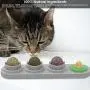Camidy Catnip Ball Toy for Cat Licking,Natural Edible Catnip Snacks,Rotatable Licking Treats Stick-on Wall Toy for Cats Kitten Camidy Catnip Ball Toy for Cat Licking,Natural Edible Catnip Snacks,Rotatable Licking Treats Stick-on Wall Toy for Cats Kitten