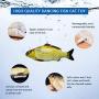 Floppy Fish Cat Toy,Interactive Fish Cat Toys,11''USB Charging Dancing Fish Cat Toy,Made of Cotton and Short Plush,Cat Kicker Fish Toy Can Chew and Kick,Reducing Stress for Cats.（Must Tap to Start）