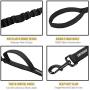 OneTigris Large Tactical Dog Harness and Dog Leash Set, No Pulling Adjustable Dog Vest Harness, Heavy Duty Dog Harness with Handle(Black,L)