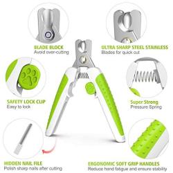 Slopehill Dog Nail Clippers, Pet Nail Clippers with Safety Guard to Avoid Over Cutting, Free Nail File, Razor Sharp Blade, Lock Switch - Professional Grooming Tool for Large and Small Animals