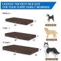 Senmipy Orthopedic Memory Foam Dog Bed for Large Dogs, 2-Layer Thick Waterproof Extra Large Jumbo Dog Bed, Washable Pet Beds Mattress with Removable Cover (Extra Large, Brown)
