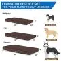 Senmipy Orthopedic Memory Foam Dog Bed for Large Dogs, 2-Layer Thick Waterproof Extra Large Jumbo Dog Bed, Washable Pet Beds Mattress with Removable Cover (Extra Large, Brown)