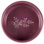 Royal Pet Club 25124 Ceramic Bowl 0.8 L/Diameter 16 cm White/Berry