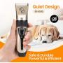 Happy & Polly Dog Clippers for Grooming Rechargeable Cordless, Pet Clippers Kit with Stainless Steel Nail Clippers Rub Grooming Comb for Cats Dogs