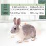 Pettom Bunny Rabbit Harness with Stretchy Leash Cute Adjustable Buckle Breathable Mesh Vest for Kitten Small Pets Walking