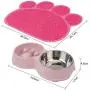 FPVERA Double Dog Cat Bowls with Slow Eating Design Pets Food Mat Feeding Water Bowl for Cats and Small Dogs FPVERA Double Dog Cat Bowls with Slow Eating Design Pets Food Mat Feeding Water Bowl for Cats and Small Dogs
