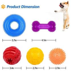 Hestarpet 6PCS Dog Squeaky Toys Pet Squeaky Balls for Dogs Non-Toxic Small Medium Large Dogs Fetch Toys for Dogs TPR Rubber Puppy Toys Spikey Dog Chew Toys for Small Medium Dogs