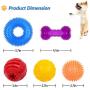 Hestarpet 6PCS Dog Squeaky Toys Pet Squeaky Balls for Dogs Non-Toxic Small Medium Large Dogs Fetch Toys for Dogs TPR Rubber Puppy Toys Spikey Dog Chew Toys for Small Medium Dogs