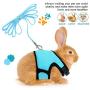 SATINIOR 2 Pieces Bunny Rabbit Harness with Leash Cute Adjustable Buckle Breathable Mesh Vest for Kitten Puppy Small Pets Walking