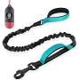 Short Dog Leash with Padded Handle, Bungee Dog Leash Shock Absorbing, Nylon Reflective Pet Leashes for Walking, Dog Lead for Medium & Large Dogs