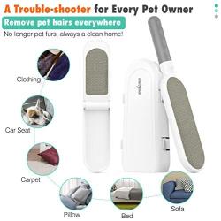 VavoPaw Pet Hair Remover Brush, Upgraded Dog Cat Hair Remover Reusable Lint Brush for Couch, Car Seat, Carpet, Travel Compact-Size Brush Included