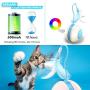 Biilaflor Interactive Cat Ball Toys with Bird Sound, Led Light, Detachable Protective Rubber Shell, USB Charging, Automatic 360° Rolling, 2 Feathers & Bell, Robotic Cat Moving Toys for Indoor Cats