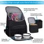 BAGLHER 丨Dog Travel Bag,Airline Approved Pet Supplies Backpack,Dog Travel Backpack with 2 Silicone Collapsible Bowls and 2 Food Baskets.