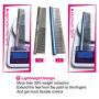 Claw Claws Greyhound Comb with Oval Handle for Dogs and Cats, Removing and Shedding Matted, Tangled Hair, Metal Comb with Stainless Steel Pins, Detangling Grooming Tool, Pet Comb (50% Fine Spacing)