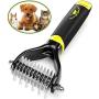 Pet Undercoat Rake Safe Grooming & Deshedding Brush et Grooming Brush for Dogs and Cats with Short to Long Hair, Tangles, Loose Hair Shedding Grooming Tools Massages Particle Improves Circulation