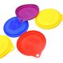 COSMOS Pack of 5 Pet Cat Dog Food Storage Can Covers Lids, Random Color