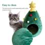 Overfulfil New Christmas Tree Cat House - Cat Tent Cave Bed,Winter Warm Soft Comfortable Pet Cat Cave Bed Shape Tree Pet Nest