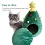 Overfulfil New Christmas Tree Cat House - Cat Tent Cave Bed,Winter Warm Soft Comfortable Pet Cat Cave Bed Shape Tree Pet Nest Overfulfil New Christmas Tree Cat House - Cat Tent Cave Bed,Winter Warm Soft Comfortable Pet Cat Cave Bed Shape Tree Pet Nest