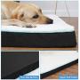 Orthopedic Dog Bed for Small, Medium, Large Dogs, Foam Pet Bed Mattress with Removable Washable Cover, Dogs and Cats Up to 50/75/100 lbs 2-Layer Pet Beds, (Grey/Black)