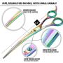 SHARF Professional 8.5'' Curved Rainbow Pet Grooming Scissors: Sharp 440c Japanese Clipping Shears for Dogs, Cats & Small Animals| Rainbow Series Hair Cutting/Clipping Scissors w/Easy Grip Handles