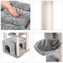 Hey-brother Multi-Level Cat Tree Condo Furniture with Sisal-Covered Scratching Posts, 2 Plush Condos, Plush Perches, for Kittens, Cats and Pets