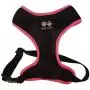 BESSIE AND BARNIE Air Comfort Harness for Pets, Black/Rainbow Blocks/Hot Pink BESSIE AND BARNIE Air Comfort Harness for Pets, Black/Rainbow Blocks/Hot Pink
